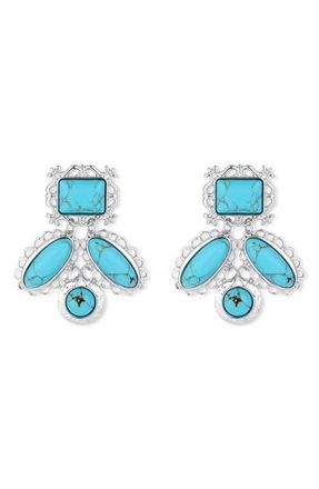 Petit Moments Wisteria Drop Earrings in Silver/Turquoise at Nordstrom