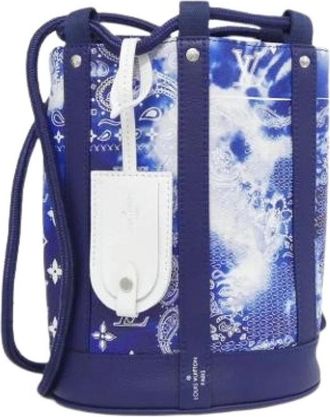 Louis Vuitton Pre-owned Vintage Bucket Schoudertas - unisex - Vintage Tas - Blauw - ONE Size - Leer - Vintage