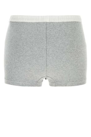 Entire studios Womens Grey Stretch Cotton Shorts Pebble Exterior: Elastane