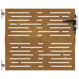 Berkfield Home Beautiful Garden Gate 85x75 cm Corten Steel Square Design in Brown