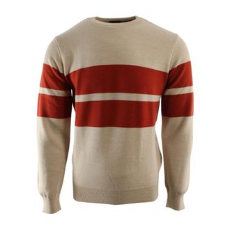 Paul & Shark Crew Neck Jumper - male - Paul & Shark - Round-neck Knitwear - Beige - L - Knitwear