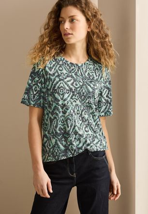 Cecil T-Shirt mit All-Over Print