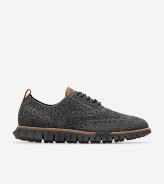 Cole Haan Mens ZER&Oslash;GRAND Remastered Stitchlite Wingtip Oxford Shoes - Grey Size 10.5