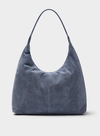Simons Womens Minimalist suede tote bag Exclusive collection from Italy