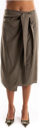Marella Midi Rokken - Dames - Midirokken - Groen - XS - Wol - Rokken