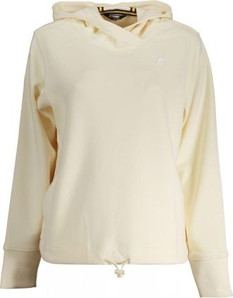 K-Way K-Way Womens Hooded Sweatshirt Relaxed Fit - Cream Cotton - Size X-Large
