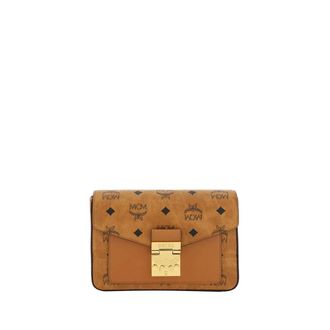 MCM Cross Body Bags, female, Brown, ONE SIZE, Millie Shoulder Bag with Hook-and-Eye Closure