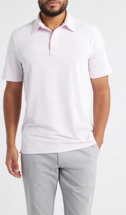 G/Fore Feeder Stripe Performance Golf Polo in Blush at Nordstrom, Size Xx-Large