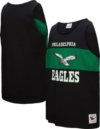 Mitchell & Ness Mens Mitchell & Ness Black Philadelphia Eagles Retro Colorblock Tank Top at Nordstrom, Size Medium