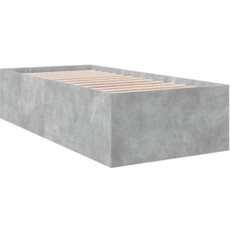 vidaXL Bed Frame without Mattress Concrete Grey 90x190 cm Single Vidaxl