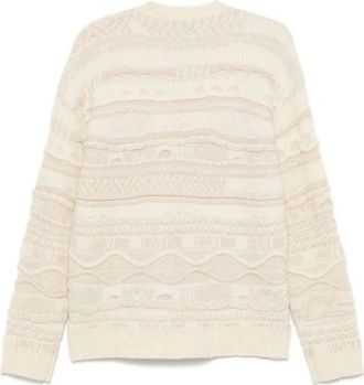 Laneus Textured Knitwear In Soft Creamy Hue