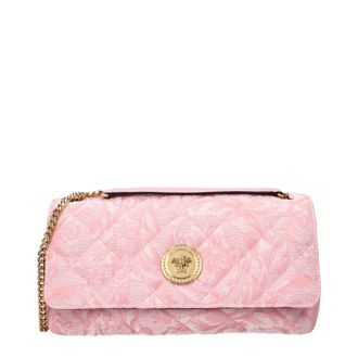 Versace Damens Umh&auml;ngetasche aus rosa Stoff