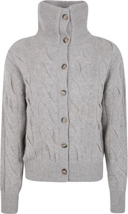 Polo Ralph Lauren Truien & Vesten, Dames, Grijs, L, Sweater Cardigan Full Zip