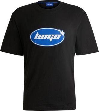 HUGO BOSS Regular-fit T-shirt in cotton jersey with seasonal logo
