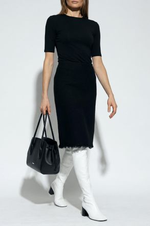 Jil Sander Top With A Round Neckline, Womens, Black