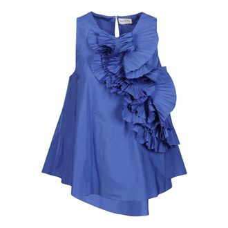 P.A.R.O.S.H. Blouses, female, Blue, Size: M Pimpy Blouse
