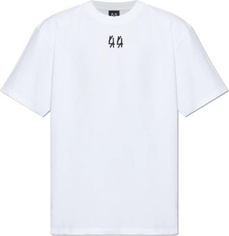 44 Label Group T-shirt met logo - Heren - T-shirts - Wit - S - Katoen - Tops