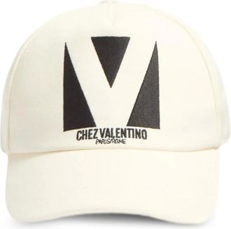 Valentino Garavani Chez honkbalpet met borduurwerk - Wit
