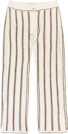 Amiri STITCH FLARE COTTON ALABASTER TRACK PANTS