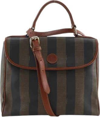 Fendi Pre-owned PVC 2way Handbag - Dames - Vintage Handtas - Bruin - ONE Size - Vintage