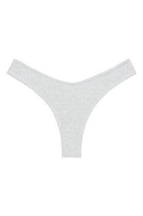 Montce Swim Womens Added Coverage Lulu Zig-Zag Stitch Bikini Bottom In Seychelles