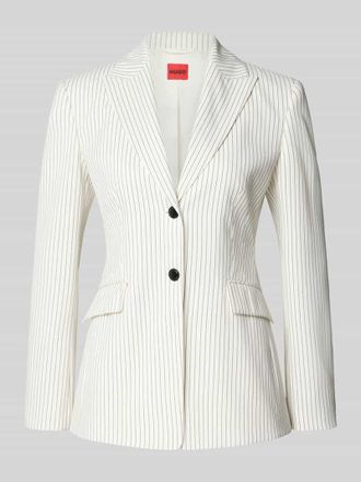 HUGO BOSS Regular Fit Blazer mit 2-Knopf-Verschluss Modell ASMALLA in Offwhite, Gr&ouml;&szlig;e 32