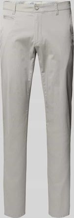 Brax Brax Regular Fit Chino mit Strukturmuster Modell FABIO in Silber, Gr&ouml;&szlig;e 40/32