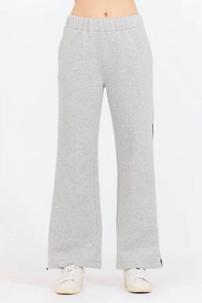 Vintage Havana Contrast Zipper Flare Pant In Grey