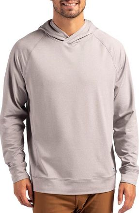 Cutter & Buck Adapt Heather Hooded Pullover in Polished Heather at Nordstrom, Size Xxx-Large
