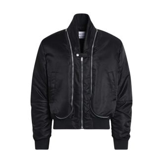 Alexander McQueen Bomber Jacket con Detalle de Doble Cremallera - Jackets - Hombre - Negro - M