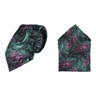 Trafalgar Store Big and Tall Arcane Storm Silk Tie & Pocket Square Bundle in Multiple at Nordstrom