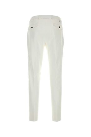 Pantaloni Torino Stretch Viscose Blend Trousers - White