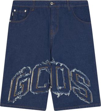 GCDS Sweat Shorts - Heren - Denim shorts - Blauw - W36 - Katoen - Korte Broeken