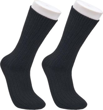 French Connection Cashmere Flat Crew Sock 2-Pack in Black at Nordstrom