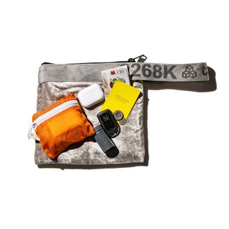 Puebco Silver velvet shoulder bag