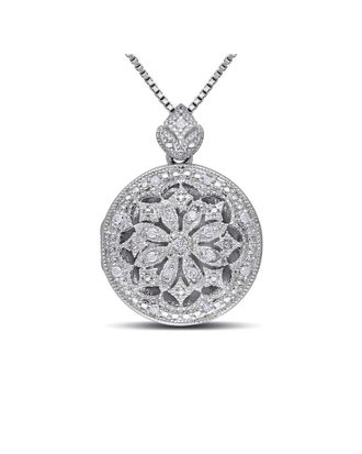 Rina Limor Silver 0.09 Ct. Tw. Diamond Pendant