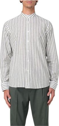 Manuel Ritz Casual Shirts, male, Multicolor, 2XL, Striped Mandarin Collar Shirt