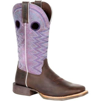 Durango Lady Rebel Pro Leather WoMens Dark Earth/Amethyst Boots - Brown - Size UK 6.5