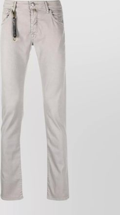 Incotex vintage slim leg trousers with keychain detail