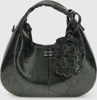 Ganni Borsa hobo in misto poliestere riciclato stampa pitone