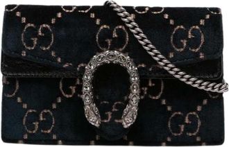Gucci Pre-owned Cross Body Bags, female, Blue, Size: ONE SIZE Pre-owned Vintage Leather Crossbody Bag