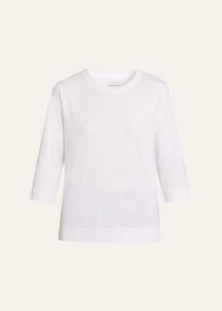 Dries Van Noten Hefiz Cotton 3/4-Sleeve T-Shirt