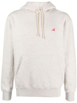 Autry m&eacute;lange-effect cotton hoodie - men - Cotton - L - Neutrals