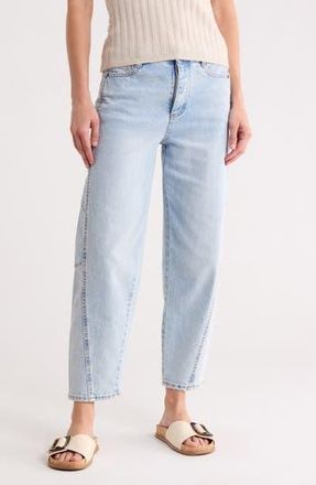 Habitual Brant High Waist Crop Barrel Jeans in Atlantic at Nordstrom Rack, Size 26
