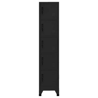 Berkfield Home Locker Cabinet Black 38x40x180 cm Steel | Size: 38 x 40 x 180 cm