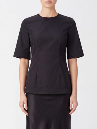 Toteme Top girocollo in cotone a maniche corte con vestibilit&agrave; slim fit