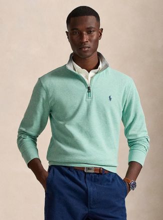 Polo Ralph Lauren Polo Shirt Ralph Lauren - Mens Zip-up mock-neck jersey sweater