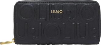 Liu Jo Grote Portemonnee met Monogram - Dames - Portefeuilles - Zwart - ONE Size - Accessoires