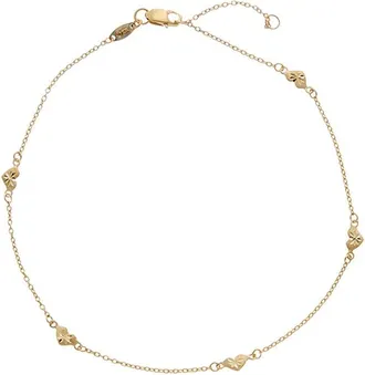 Italian Gold, Inc 10K Heart Station Adjustable Anklet