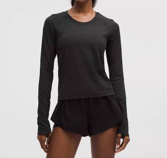 lululemon Swiftly Tech Long Sleeve 2.0 Race Length Top In Black